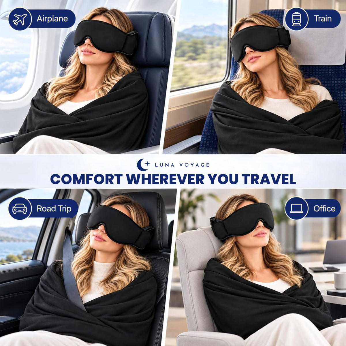 Luna Voyage™ First Class 3-In-1 Travel Sleep Support Set